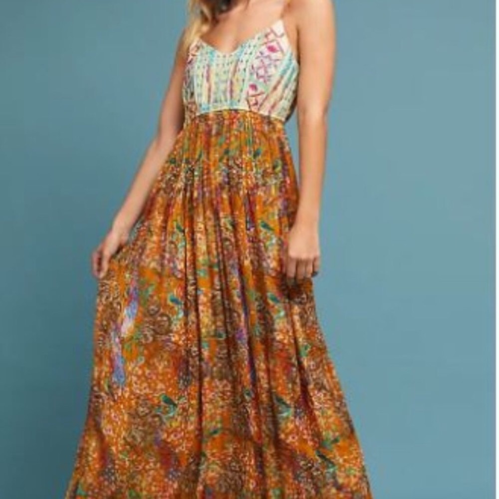 NWT Raga Anthropologie Parkland Maxi Dress Petite